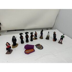 Vintage Style Halloween Lemax spooky town Vampire Witch Grim‎ Reaper 11pc